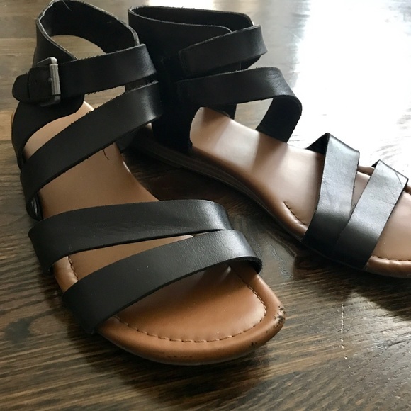 franco sarto one band flat leather sandals